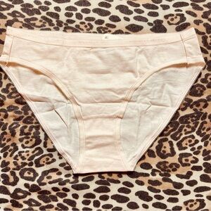 Victoria’s Secret Light Pink Cotton Logo Brief Picot Trim Vintage Panty